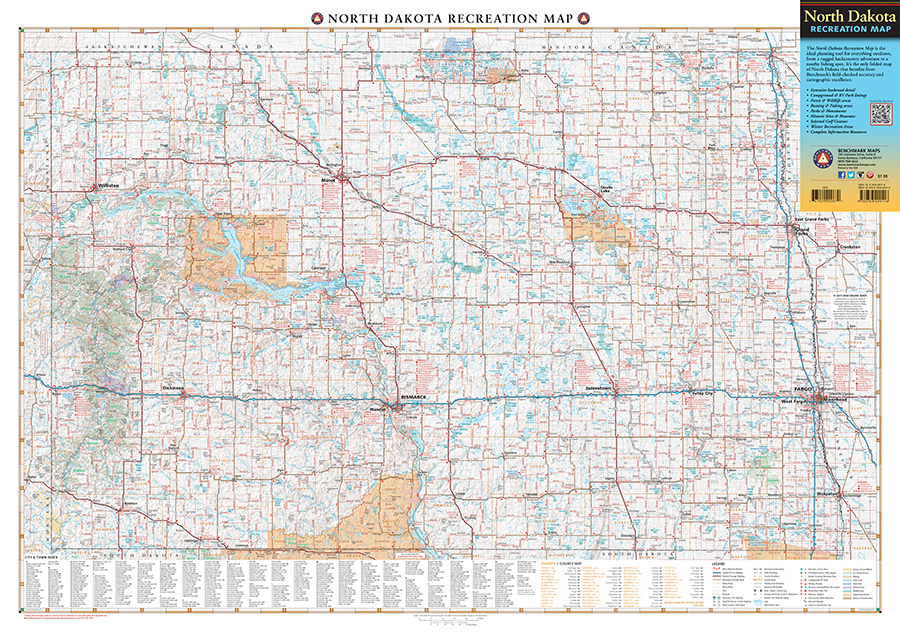 north dakota recreation map