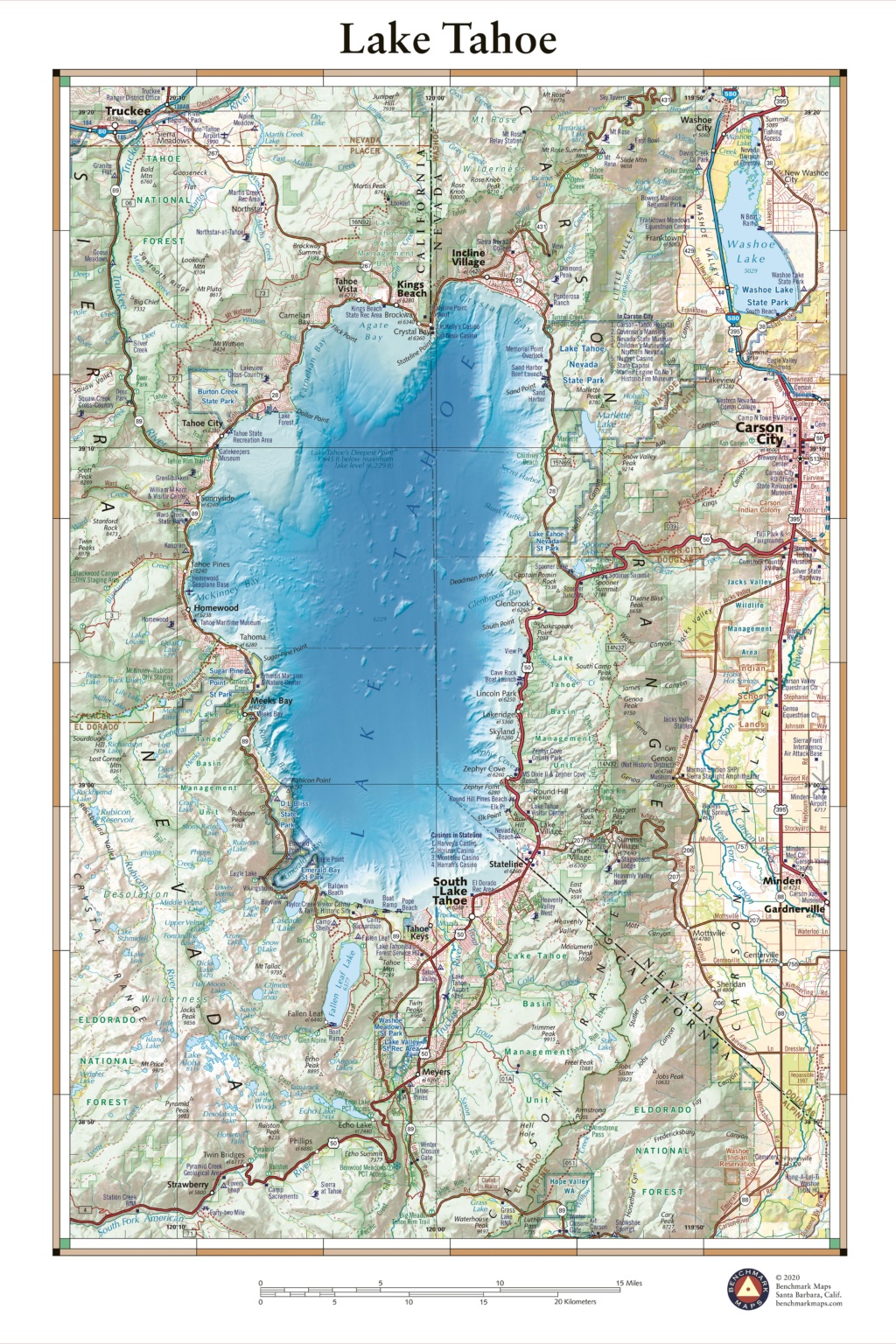 Lake Tahoe - Benchmark Maps