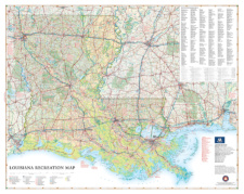 Louisiana Recreation Wall Map
