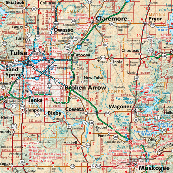 Oklahoma Recreation Wall Map