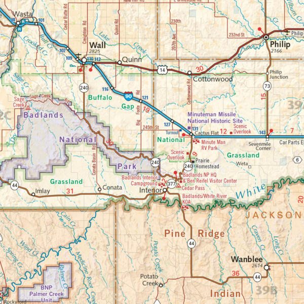 South Dakota Recreation Map