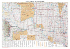 South Dakota Recreation Wall Map