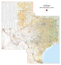 Texas Recreation Wall Map