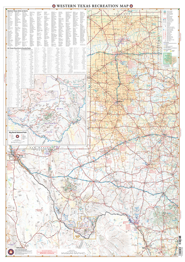 Western Texas Recreation Map