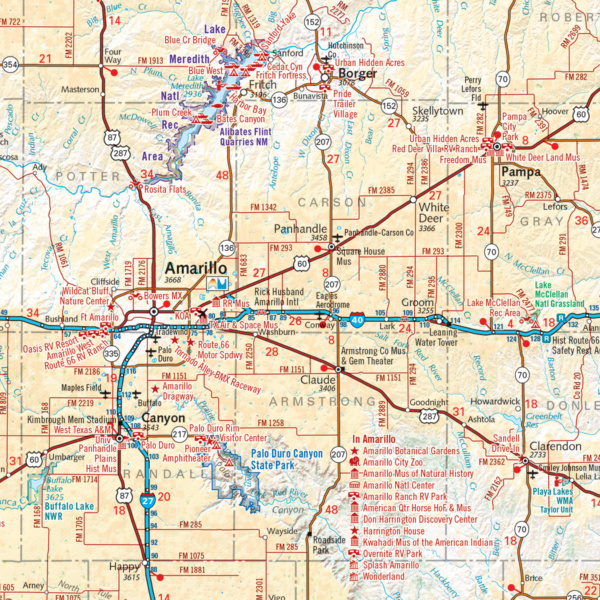 Western Texas Recreation Map