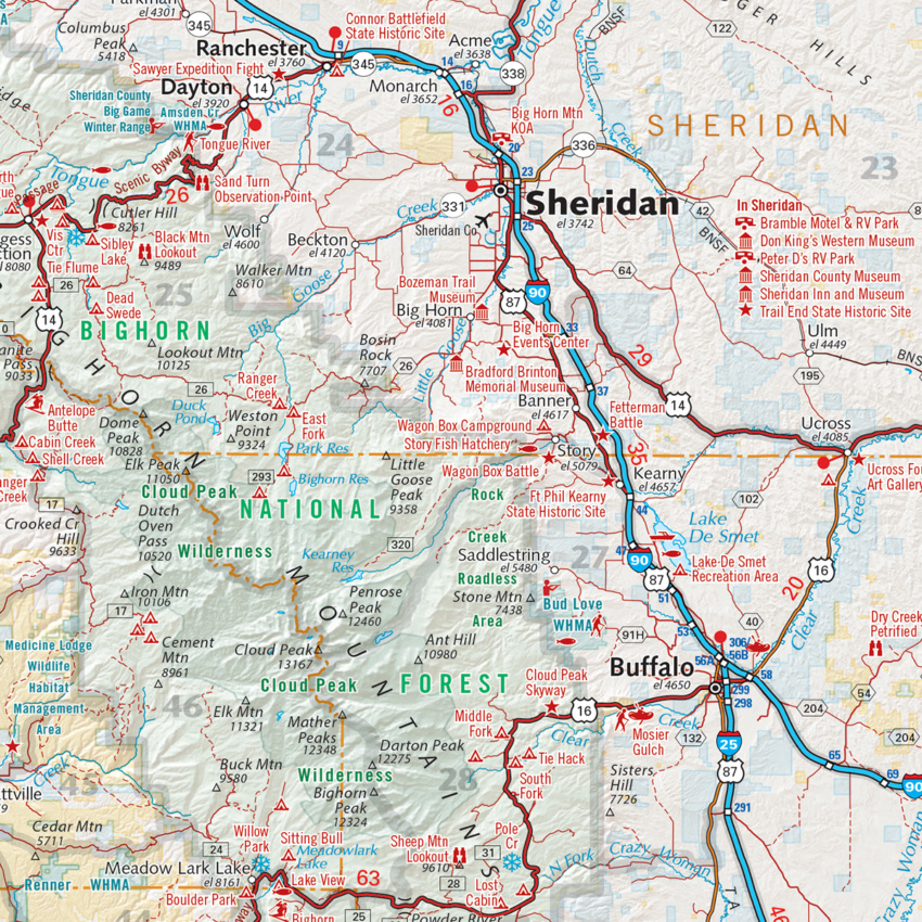 Wyoming Recreation Map Benchmark Maps