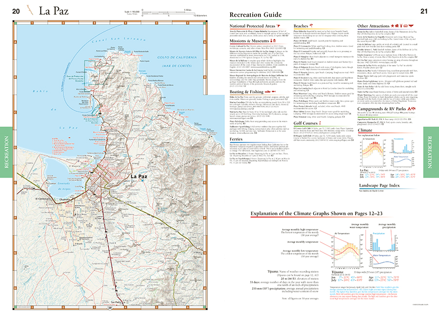 Baja California Road And Recreation Atlas Benchmark Maps