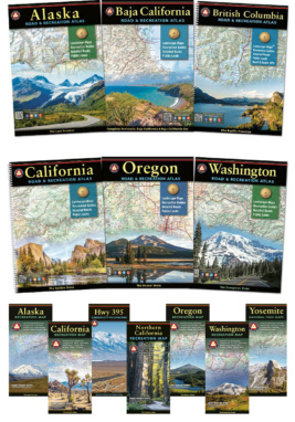 North America West Coast Atlas and Map Bundle
